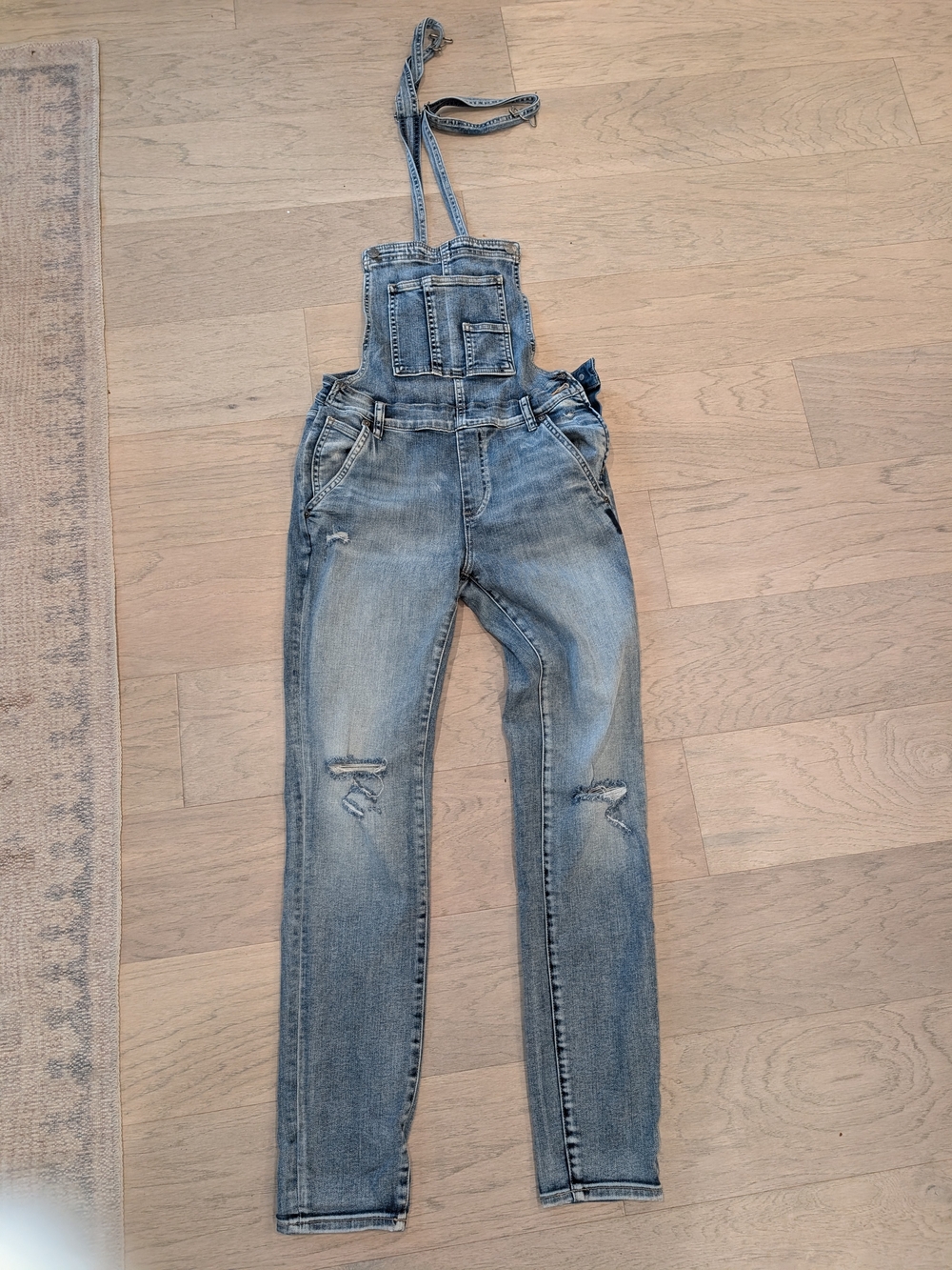 Silver Jeans Light Blue Distressed Women's Denim Overalls